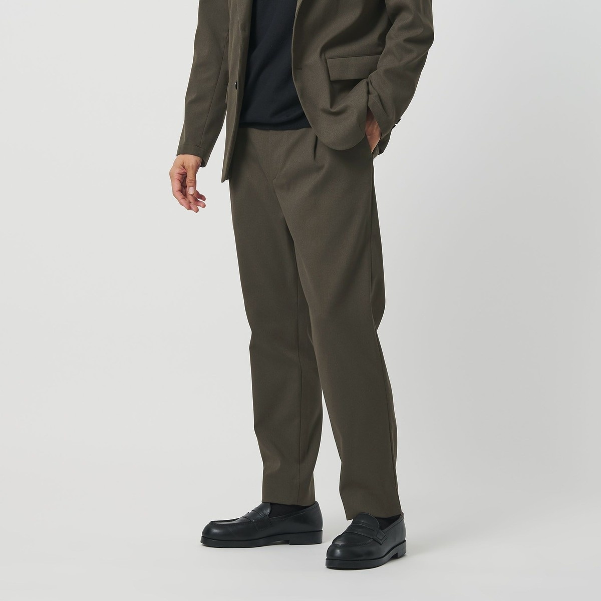 エコフルフラン 1プリーツ テーパード パンツ NO.5 セットアップ対応