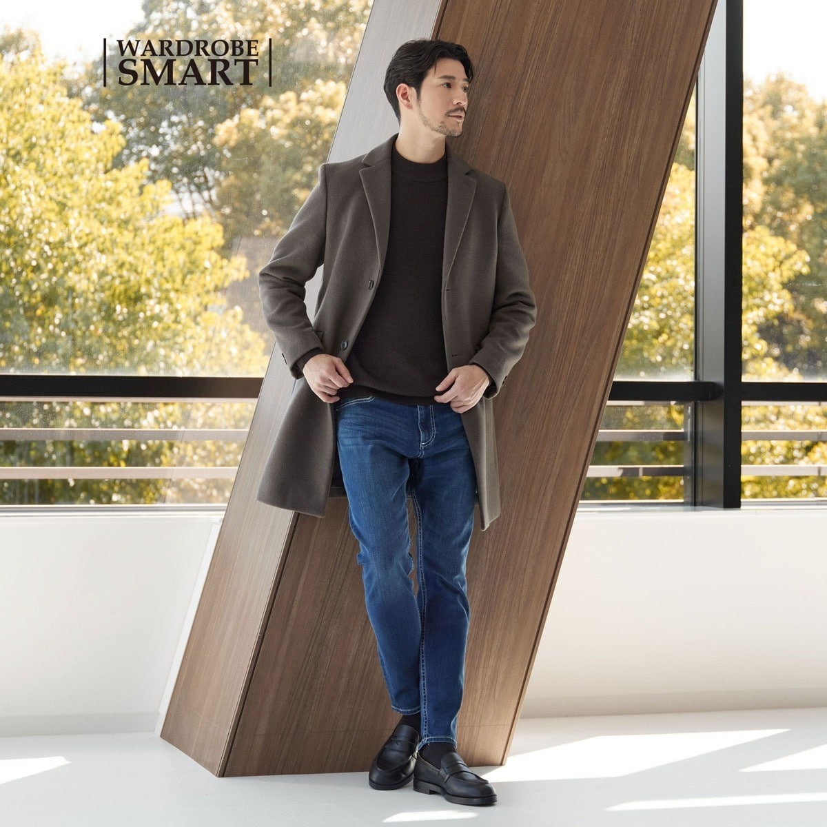 WEB限定 WARDROBE SMART】PE メルトン チェスターコート