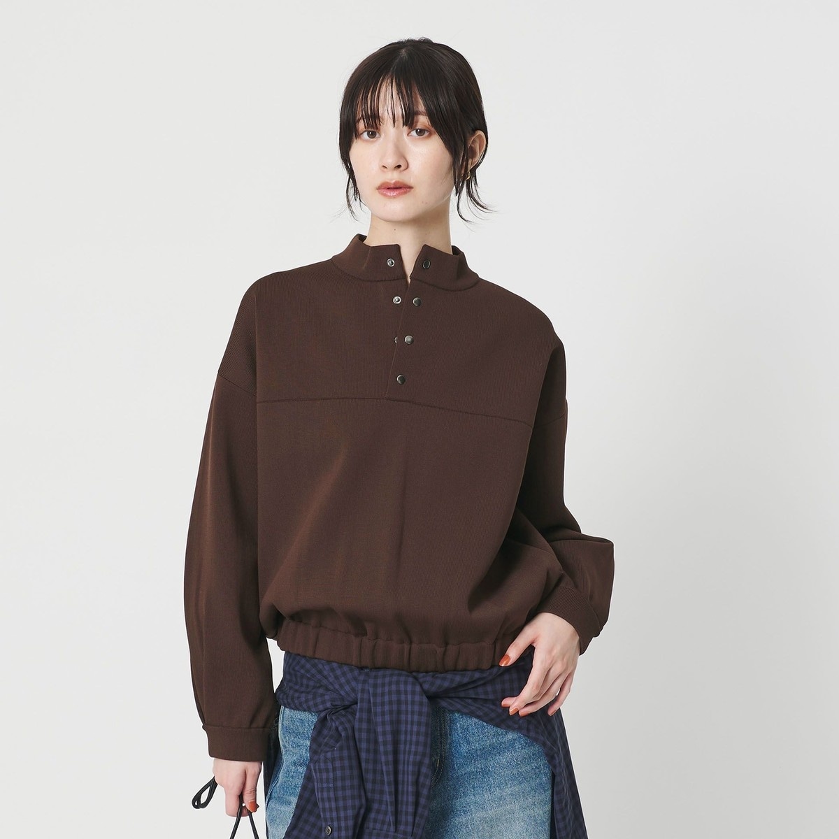 WEB限定】フリルカラー ニットプルオーバー -ウォッシャブル