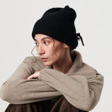 バックリボン ニットキャップ