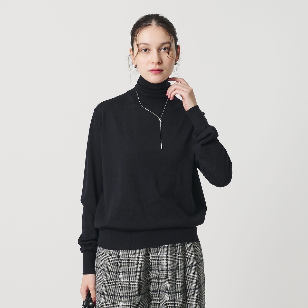 WEB限定 Wardrobe DAILY MINIMAL】ペプラム2WAY リブニットプル