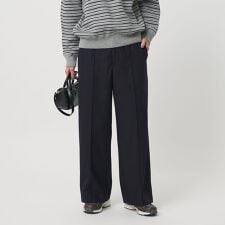 毛ポリエステル フランネルパンツ