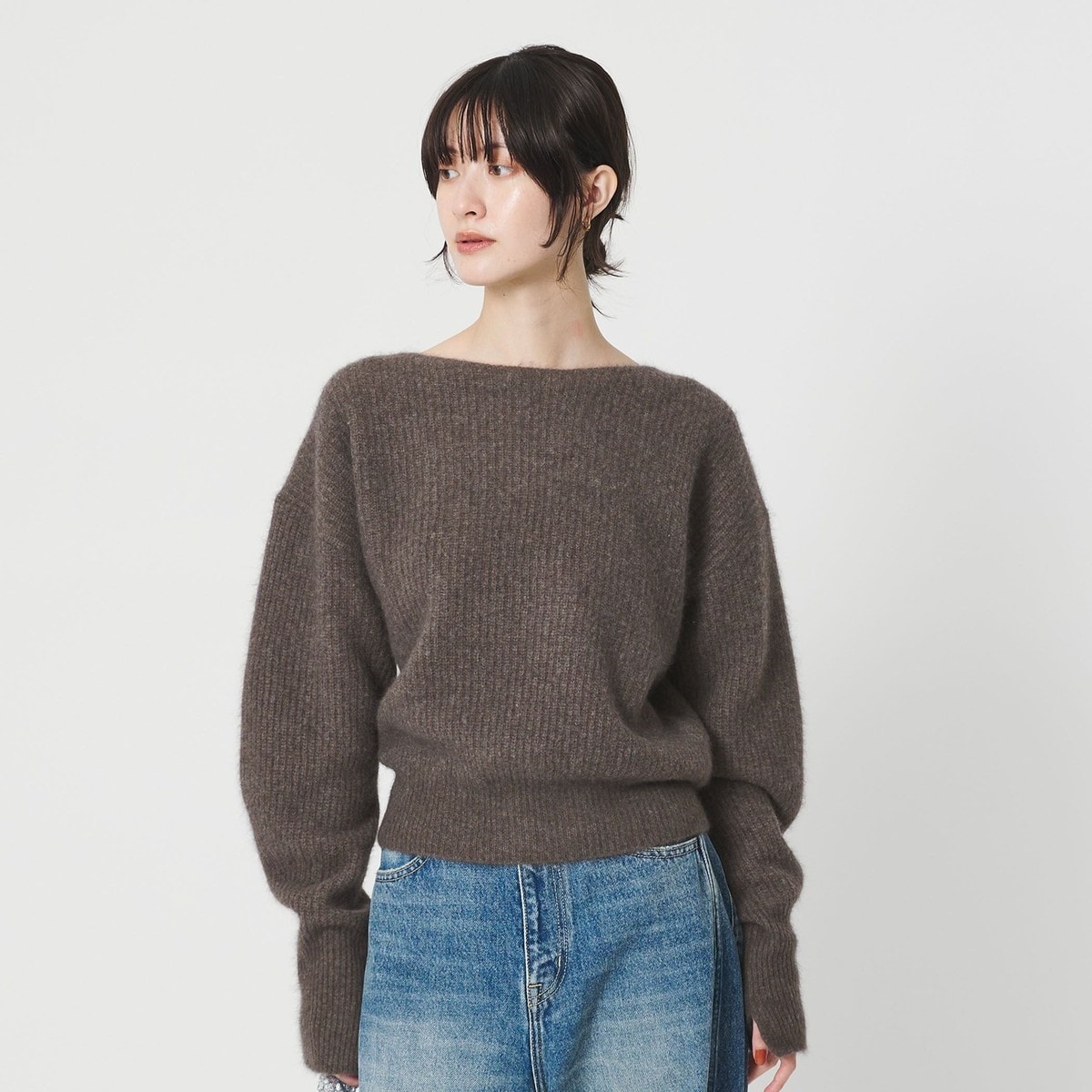 EN'DAY(エンディ) 2WAYモヘアチェックニット | ビーセカンド