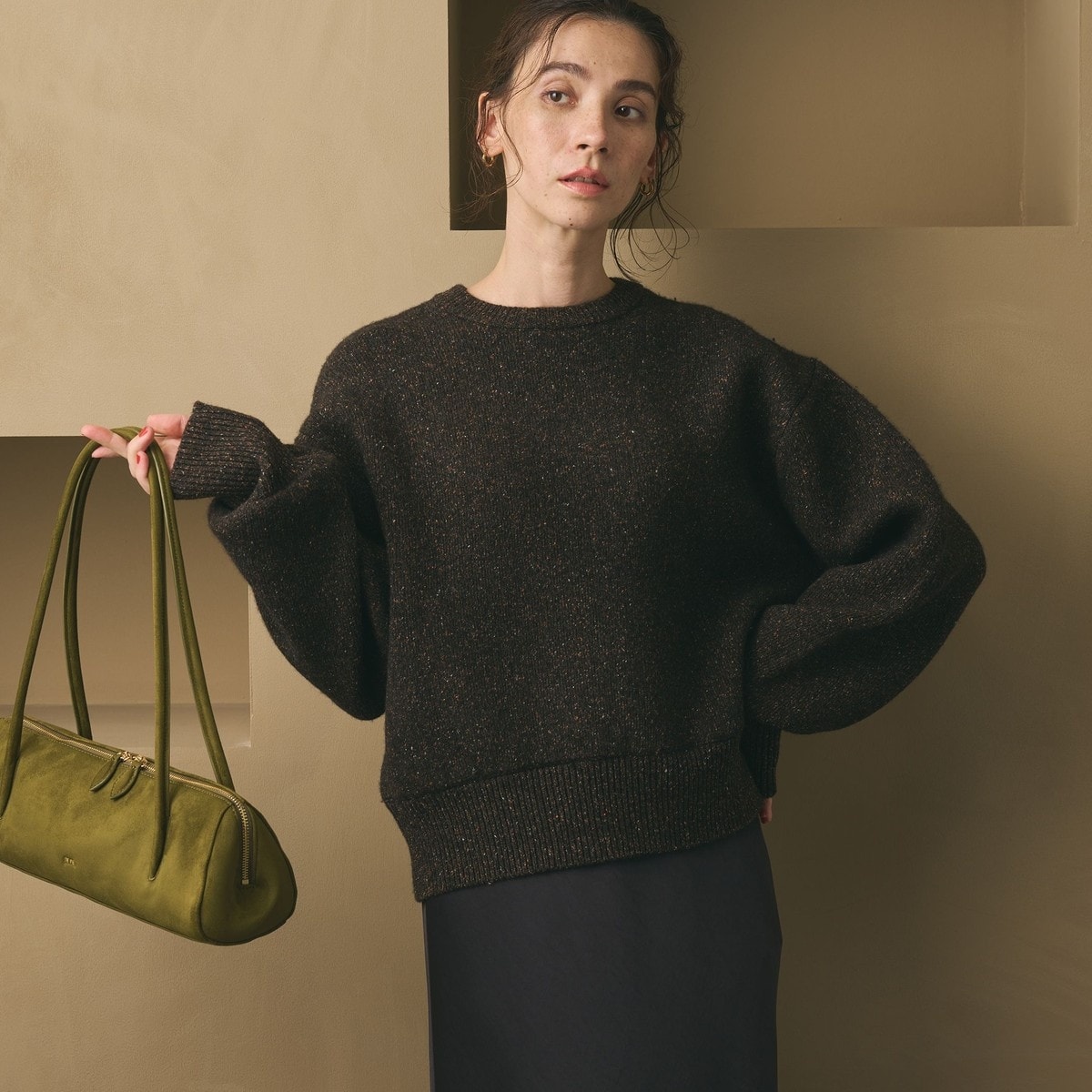 ウールモヘヤナイロン ルーズニットプルオーバー | ビューティー