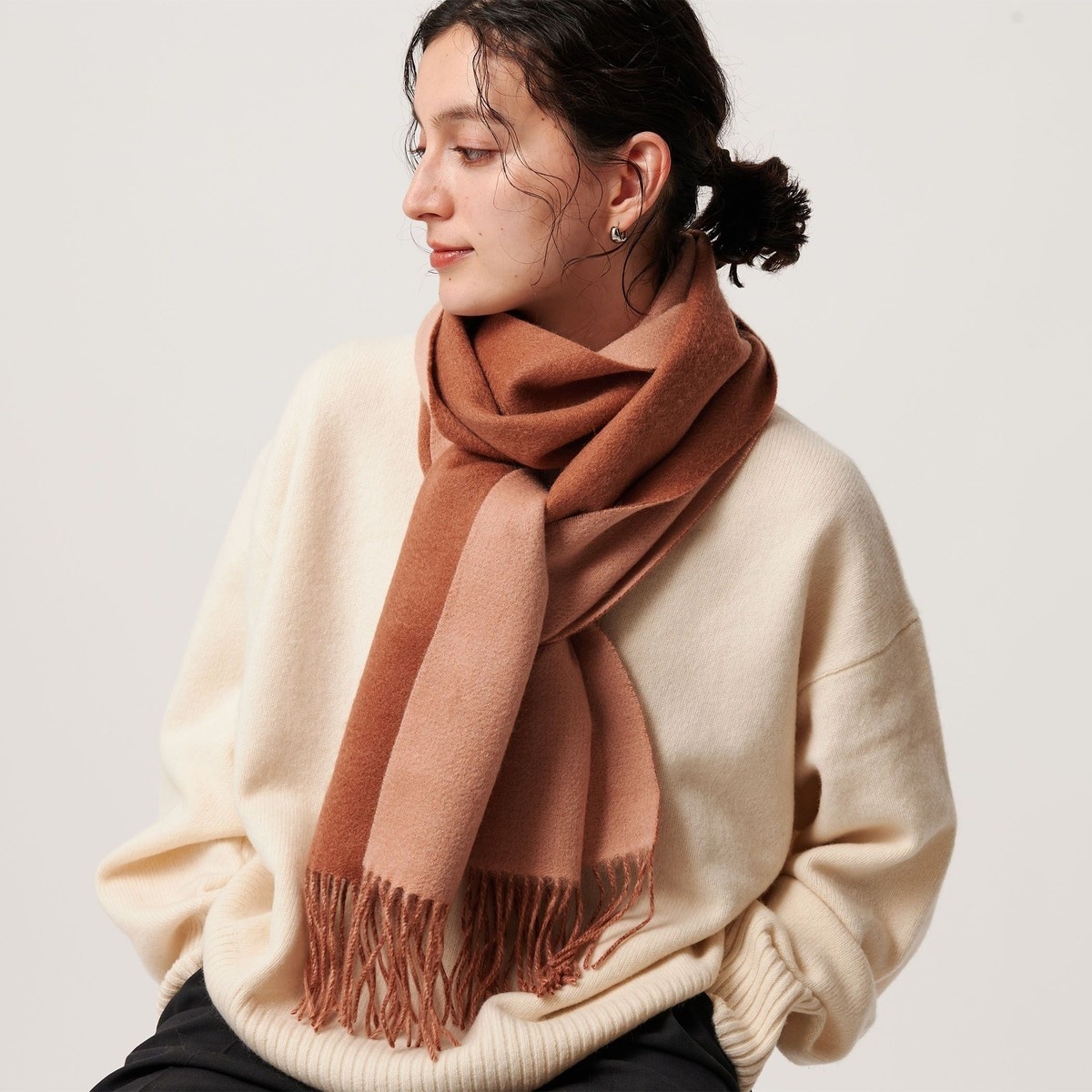 別注】＜Eds Cashmere＞カシミヤ リバーシブル マフラー