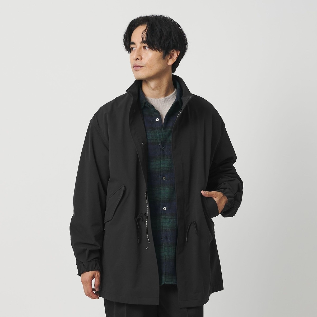 数回使用 monkey time ミリタリーコート ユナイテッドアローズ 黒 L MONKEY TIME（モンキータイム）の「＜monkey time＞ MILITARY COAT