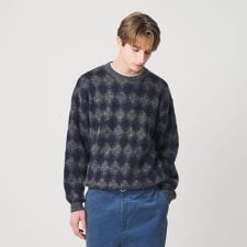 ロンバス モヘヤ クルーネック ニット