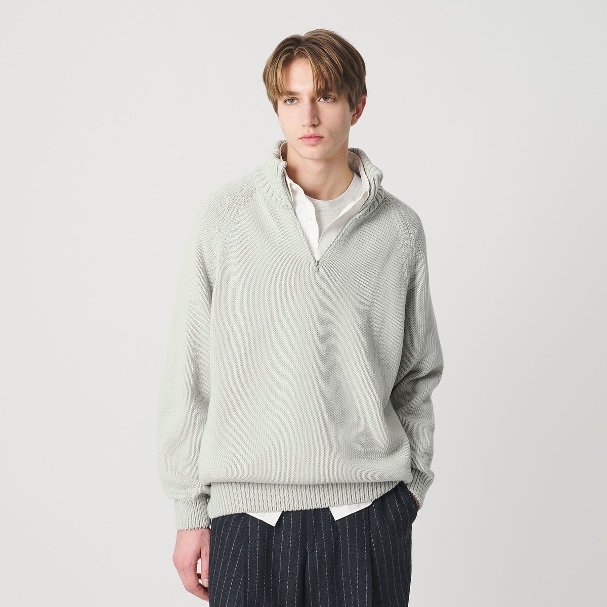 コード ヤーン ハーフ ジップ ニット ウォッシャブル | ビューティー
