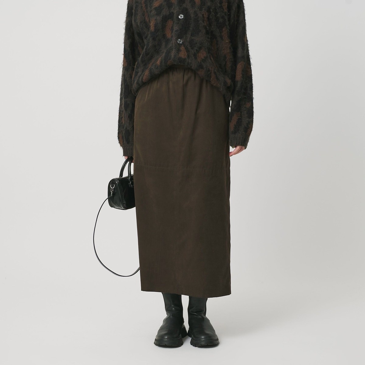 WEB限定】チェックタフタ ギャザースカート 23FW -ウォッシャブル