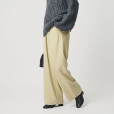 裏起毛ジョーゼット ワイドパンツ ウォッシャブル