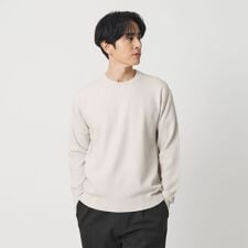 ウォッシャブルウール ツイル クルーネック ニット 手洗い可能