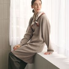 【WEB限定 Wardrobe DAILY MINIMAL】コクーンニットワンピース ウォッシャブル