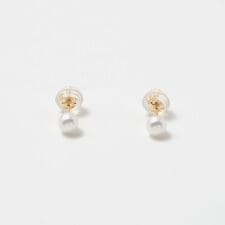 K10 淡水パール ピアス/4mm