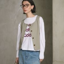 スクエアネック 2WAYベスト 吸水速乾 防シワ UV