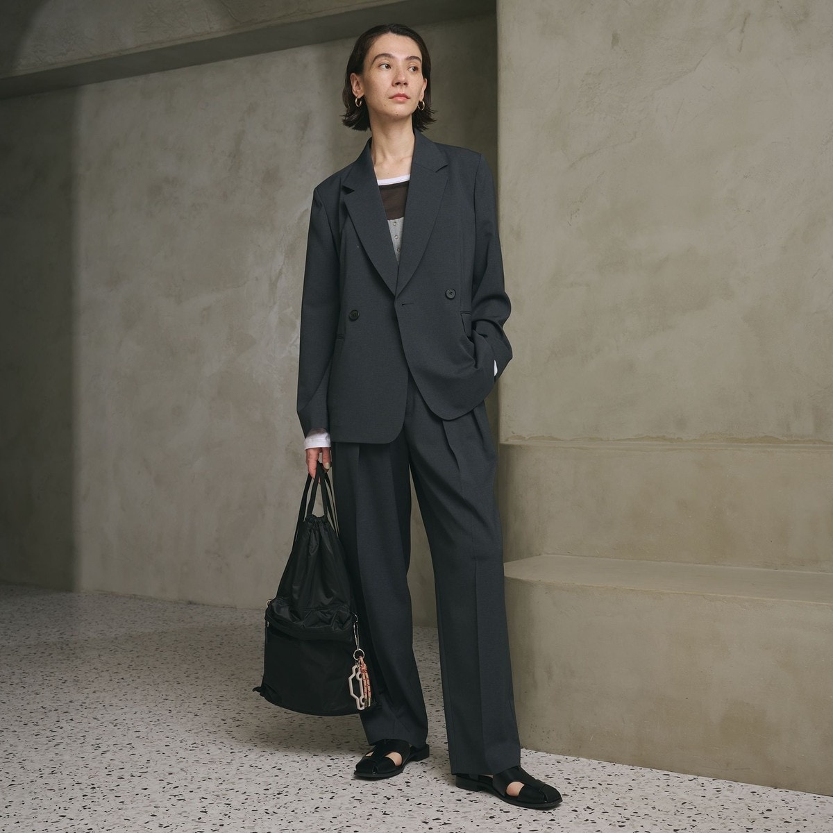 SHIPS Primary Navy Label:ネイビーテーラードジャケット2 | シップス