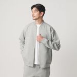WEB限定 WARDROBE SMART】ダブルニット ジップブルゾン/セットアップ 