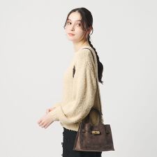 コットンブレンド シャギーニットプルオーバー