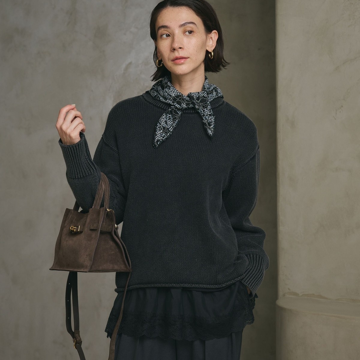 ウールモヘヤナイロン ルーズニットプルオーバー | ビューティー