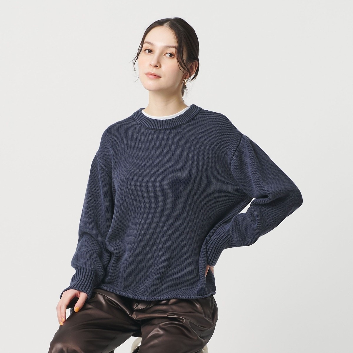 ウールブレンド シルクネップ ニットプルオーバー | ビューティー