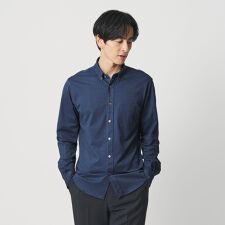 クイック ストレッチ シャンブレー ボタンダウン シャツ SLIM型 吸水速乾