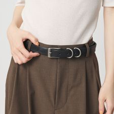 ＜ATELIER BRUGGE＞レザー メタルループ ベルト