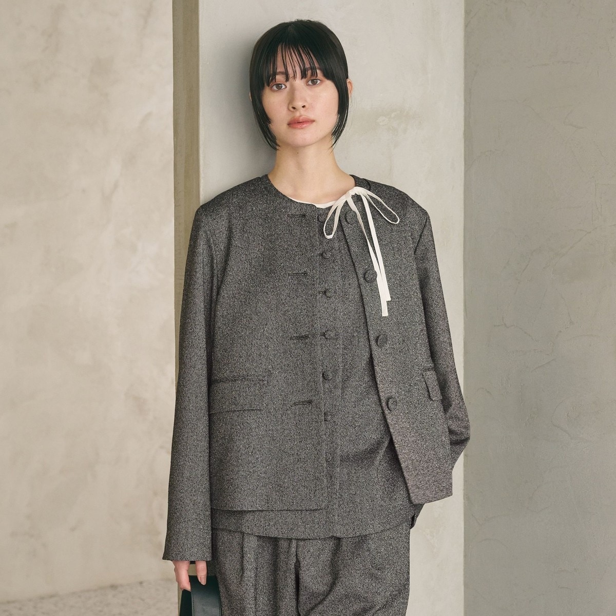 イエナ　ヘビージョーゼットノーカラージャケット　38　新品未使用品 ヘビージョーゼット ジャケット | イエナ(IENA) | マルイウェブチャネル