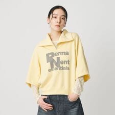 【別注】＜Americana＞ジップ ショートスリーブ スウェットプルオーバー