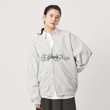 【別注】＜HEAR MY NAME＞ロゴ スウェットカーディガン グレー