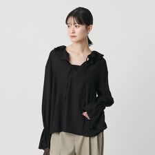 ラッフル スキッパーブラウス