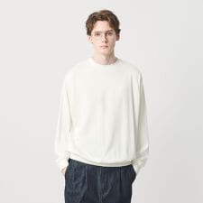 フィブリル ジャージー クルーネック ロングスリーブ カットソー