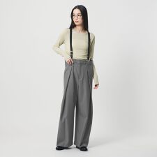 <provoke>サスペンダー タックパンツ