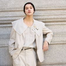 ポリエステル ビッグカラーシャツ 防シワ ウォッシャブル