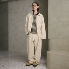 コットンツイル カーブパンツ ウォッシャブル