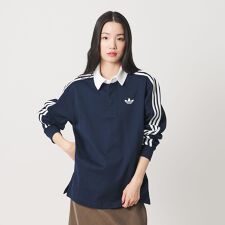 ＜adidas Originals＞スリーストライプス ラグビー ロングスリーブカットソー