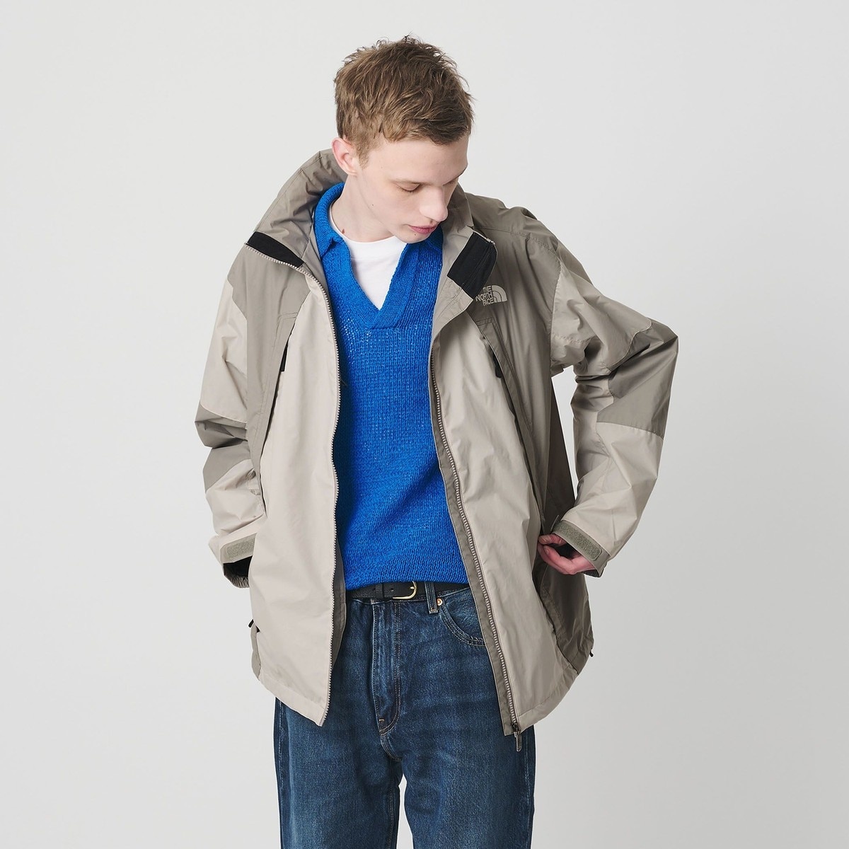 [�}���C]��THE NORTH FACE���`���j�[ �E�B���h �W���P�b�g/�r���[�e�B�[�����[�X ���i�C�e�b�h�A���[�Y�iBEAUTY&YOUTH�j LT.GRAY