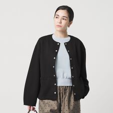 【WEB限定】エアリーポンチ スナップボタンカーディガン