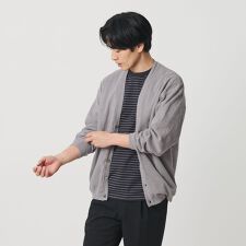 エアミラノ Vネック カーディガン ウォッシャブル 抗菌 防臭機能付き