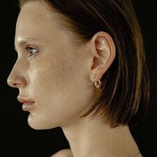 ＜LAPUIS＞Drop flow coil ピアス