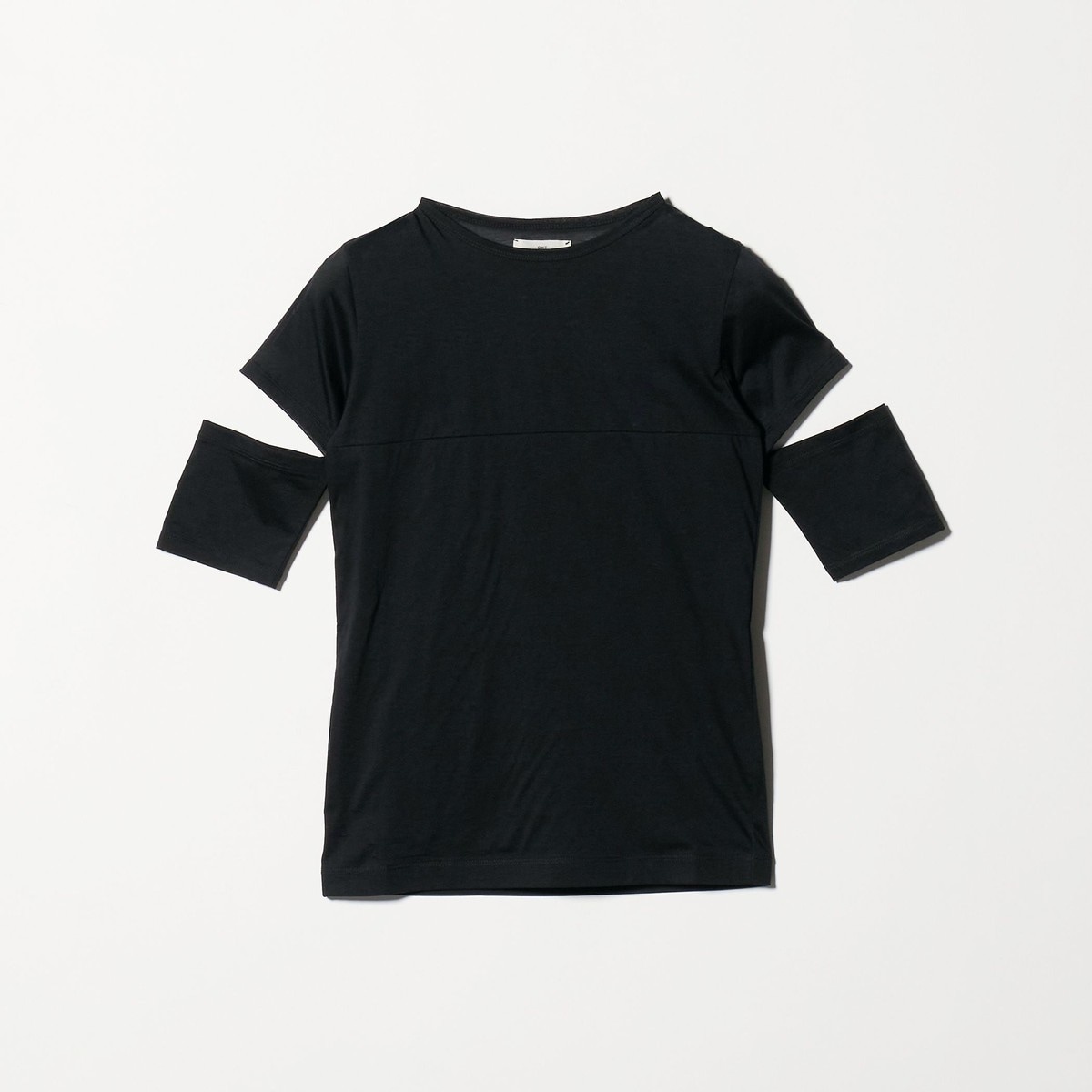 ONIT＞シアー スリット クルーネック ショートスリーブ Tシャツ