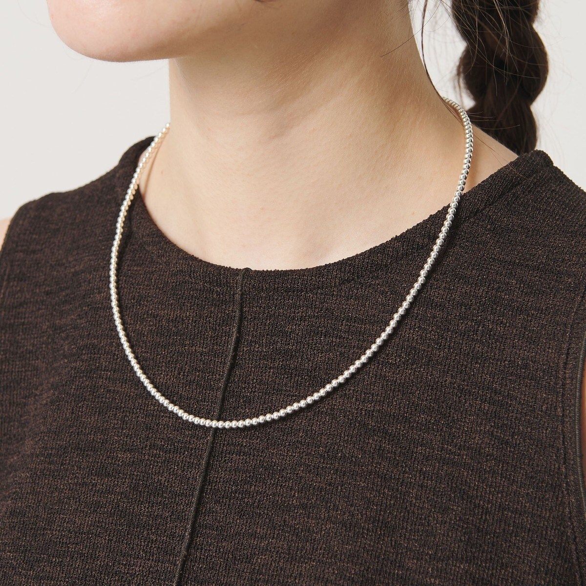 ERICKA NICOLAS BEGAY＞SHINY 3mmボール ネックレス/50cm
