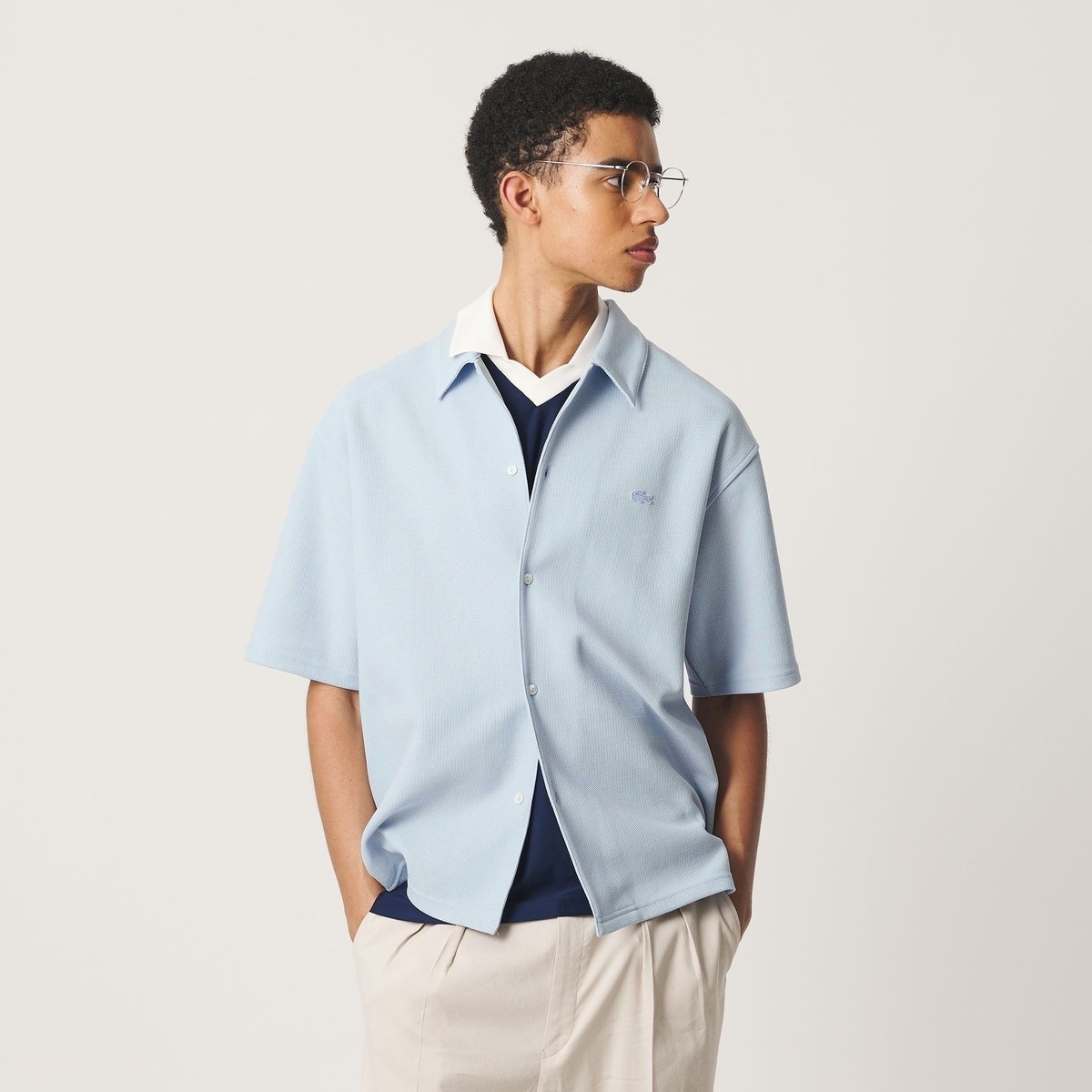 LACOSTE for BEAUTY&YOUTH＞ワントーン ショートスリーブ シャツ