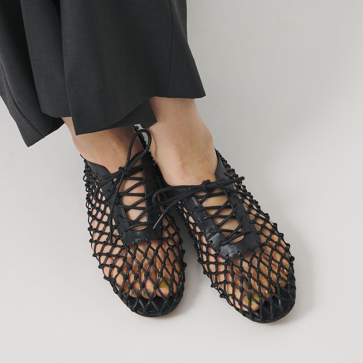 [�}���C]�y�ʒ��z��MOHI...��WEAVE LACEUP �V���[�Y/�r���[�e�B�[�����[�X ���i�C�e�b�h�A���[�Y�iBEAUTY&YOUTH�j BLACK