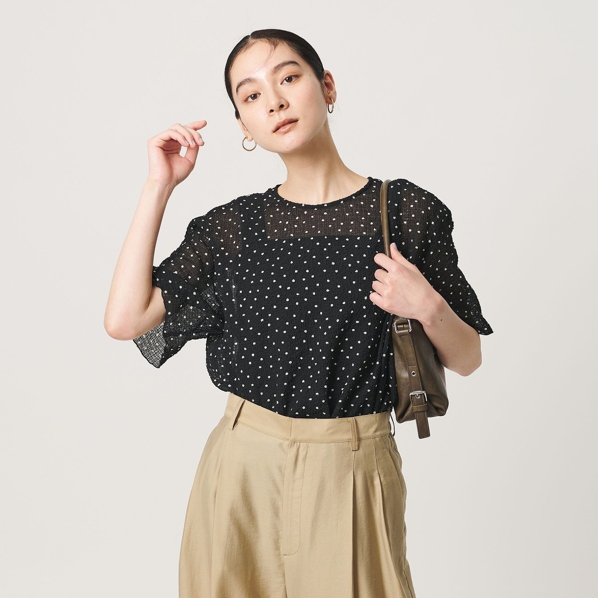 （2018SS）ユナイテッドアローズドットブラウス BEAUTY&YOUTH UNITED ARROWS（ビューティーアンドユースユナイテッド