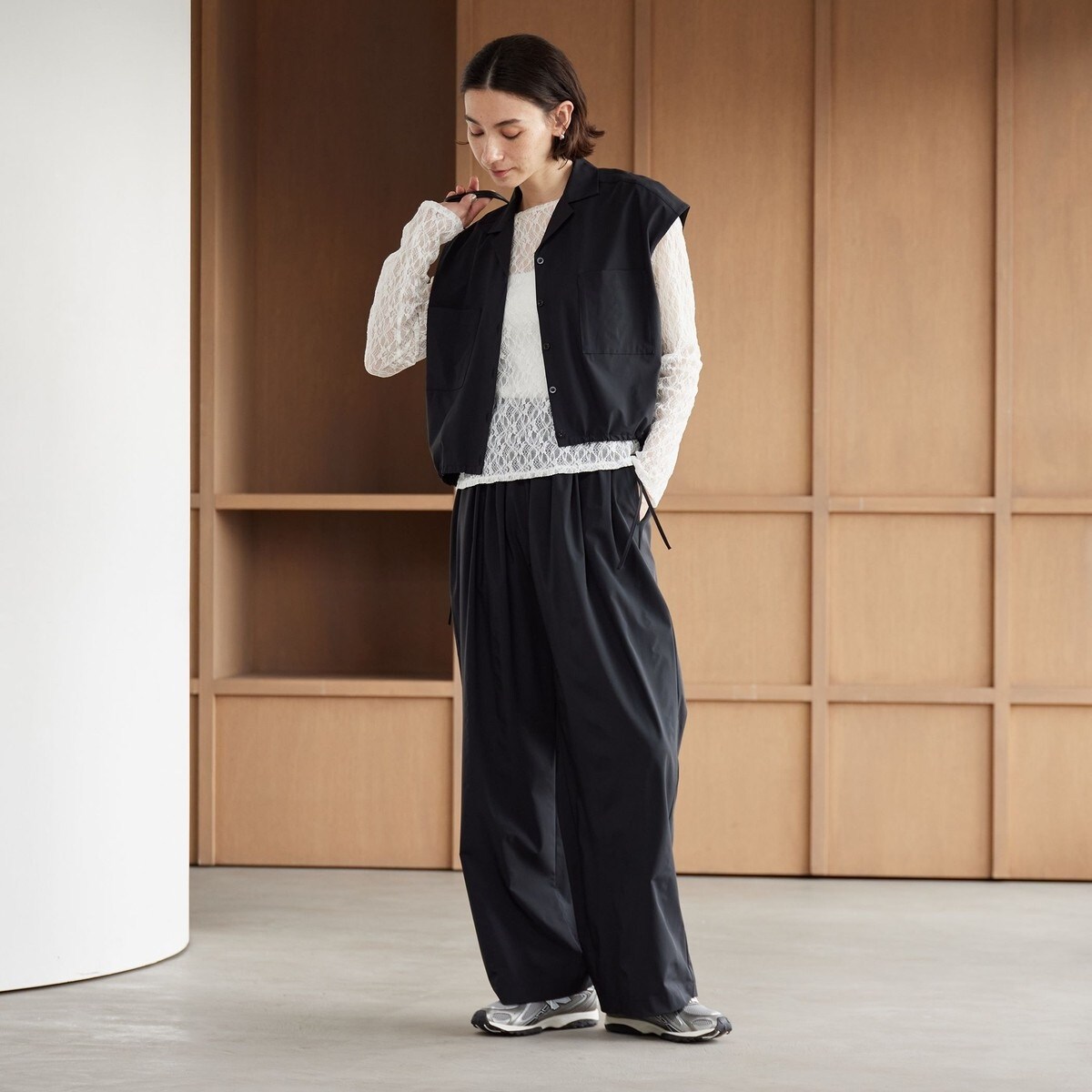 WEB限定 Wardrobe DAILY MINIMAL】オープンカラーシャツ＆イージー