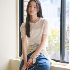 フラワーレース ショートスリーブ プルオーバー | ビューティー 