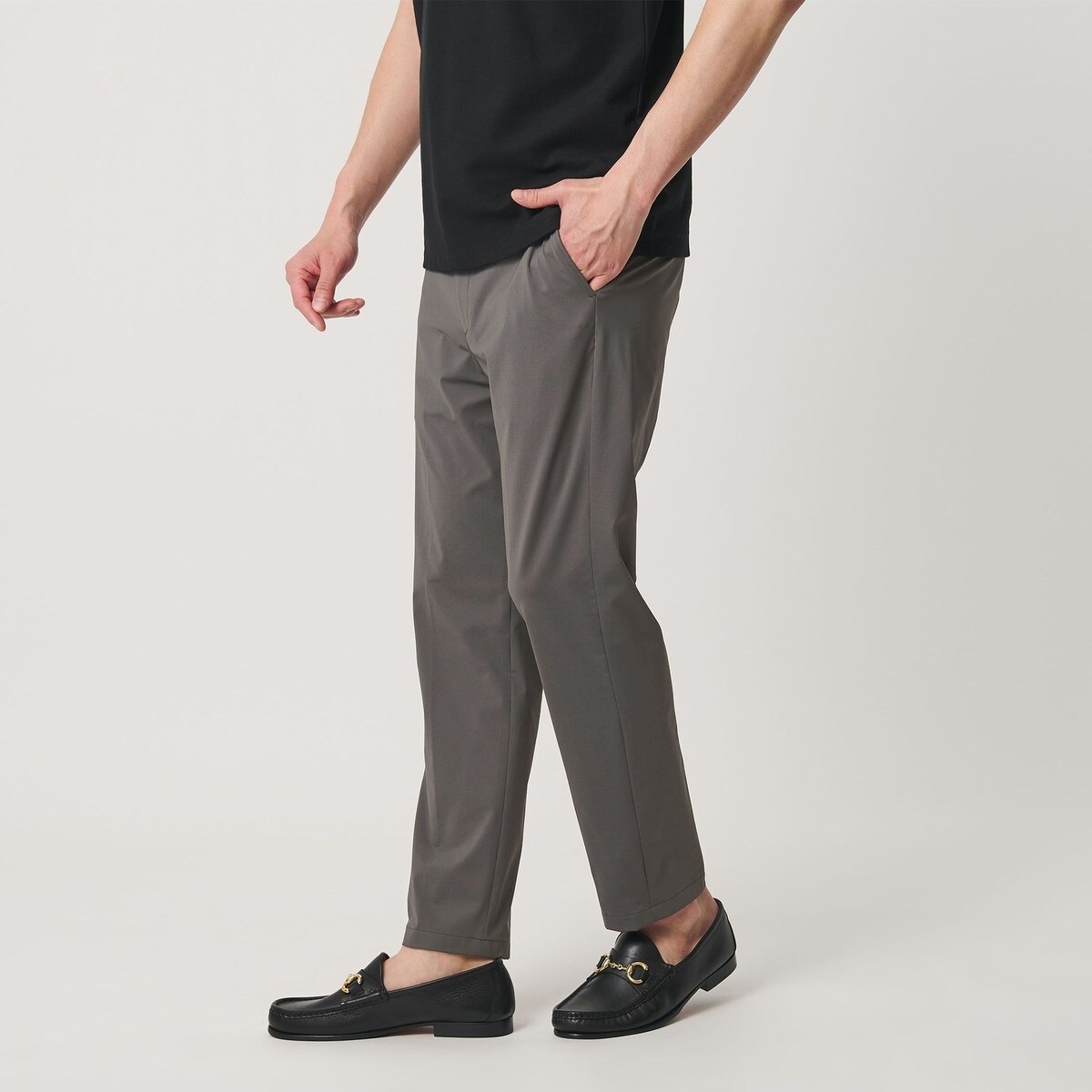 WEB限定 WARDROBE SMART】クール トリコット アンクルパンツ 【接触冷
