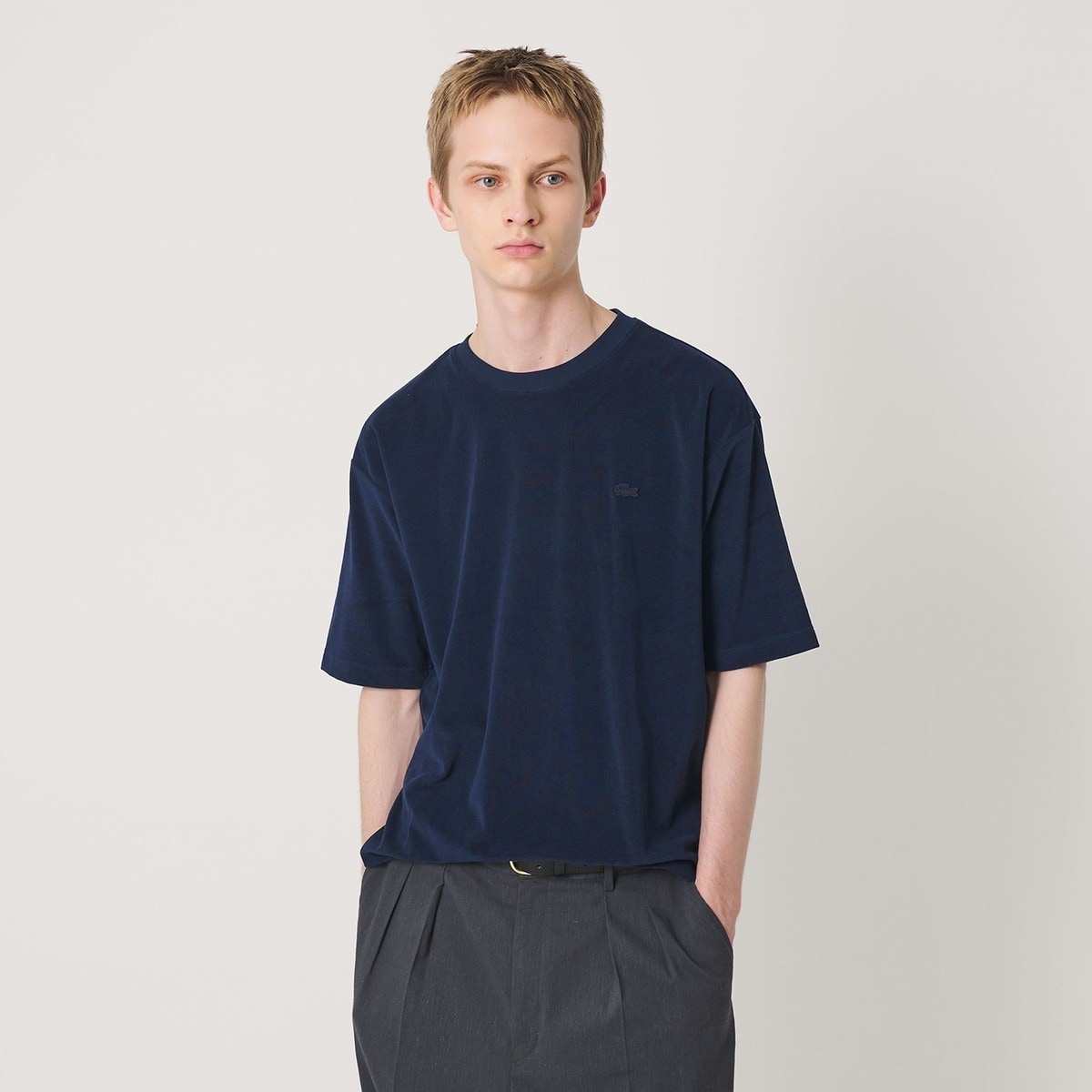 LACOSTE for BEAUTY&YOUTH＞ ワントーン パイル ショートスリーブ T
