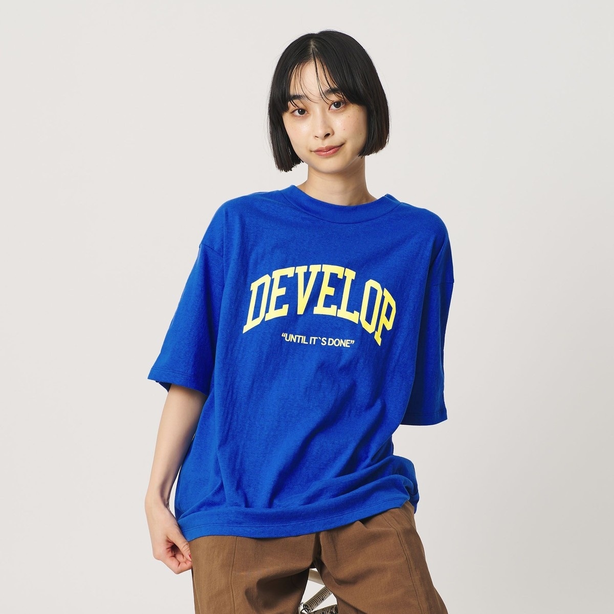 定価47,000円　新品未使用　ユナイテッドアローズ　コバルトブルー 別注】＜Americana＞プリント ビッグTシャツ/コバルト | ビューティー