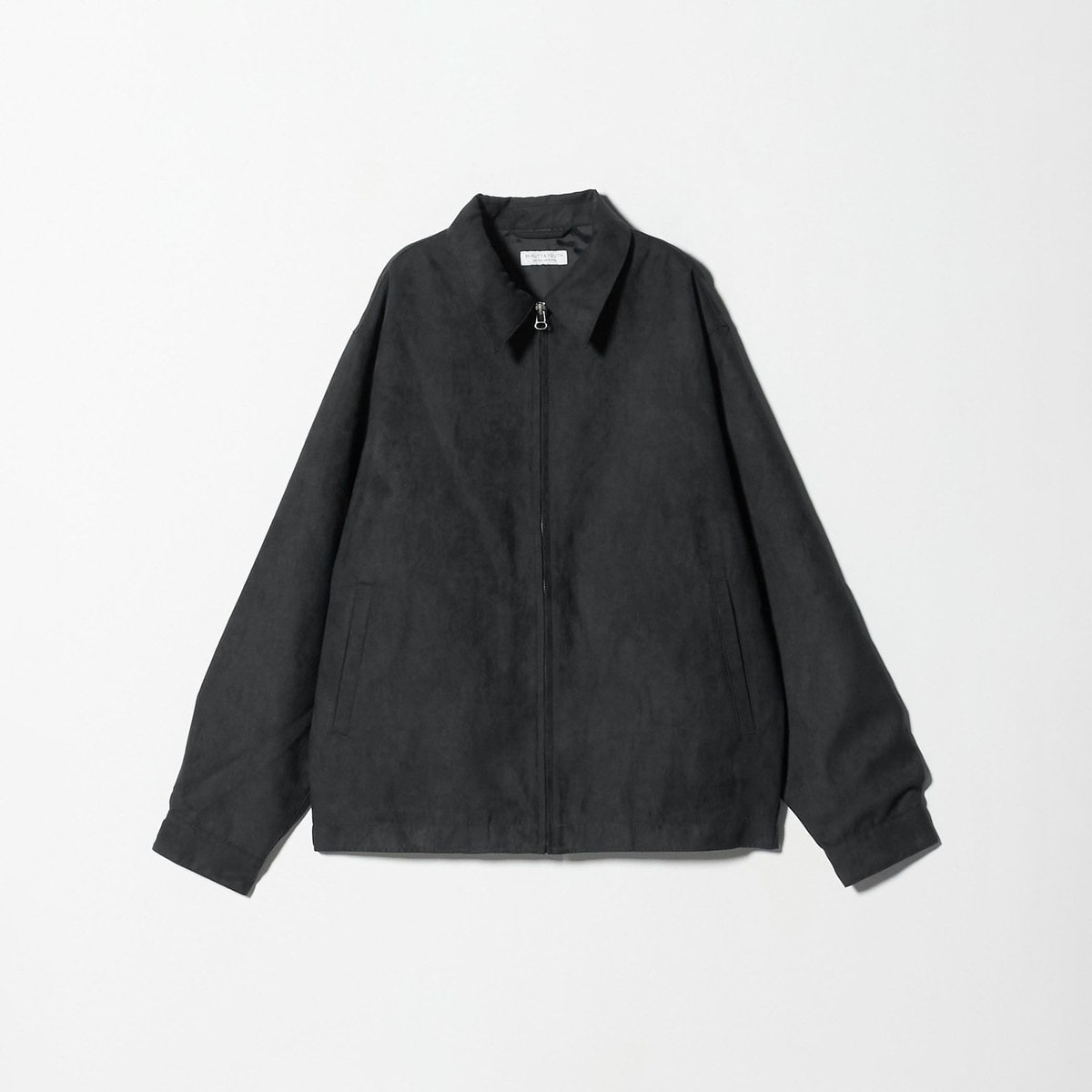 WEB限定 WARDROBE SMART】スエードライク ジップ ブルゾン