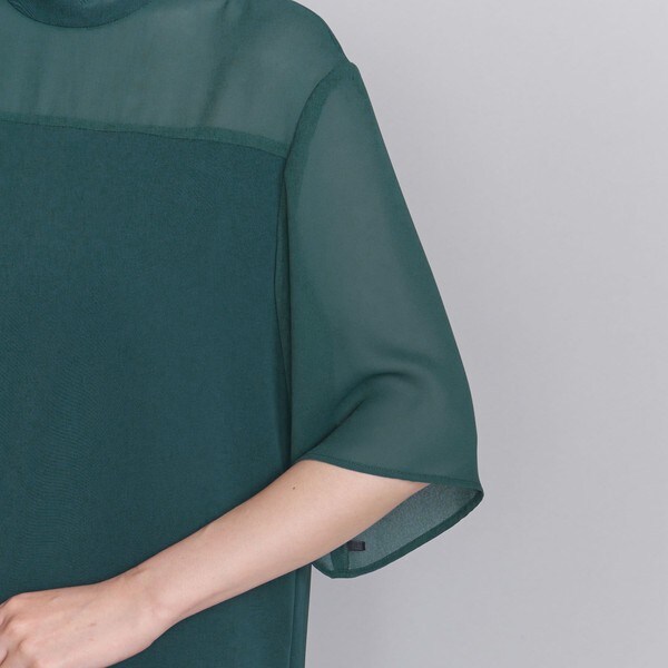 ＢＹ ＤＲＥＳＳ ツイル×ジョーゼットスタンドカラードレス о ビューティ＆ユース ユナイテッドアローズ(BEAUTYYOUTH)  16262153696 ファッション通販 マルイウェブチャネル